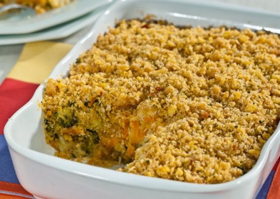 Escondidinho de batata doce com mix legumes